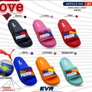 K1 Kids Premium EVR Slides – Lightweight & Comfortable Casual Slippers